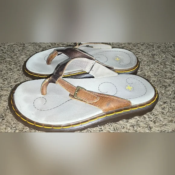 DR MARTENS Brown and Black Leather Sandals - Picture 2 of 5